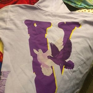 Vlone x Nav Good Intentions Purple Doves Hoodie